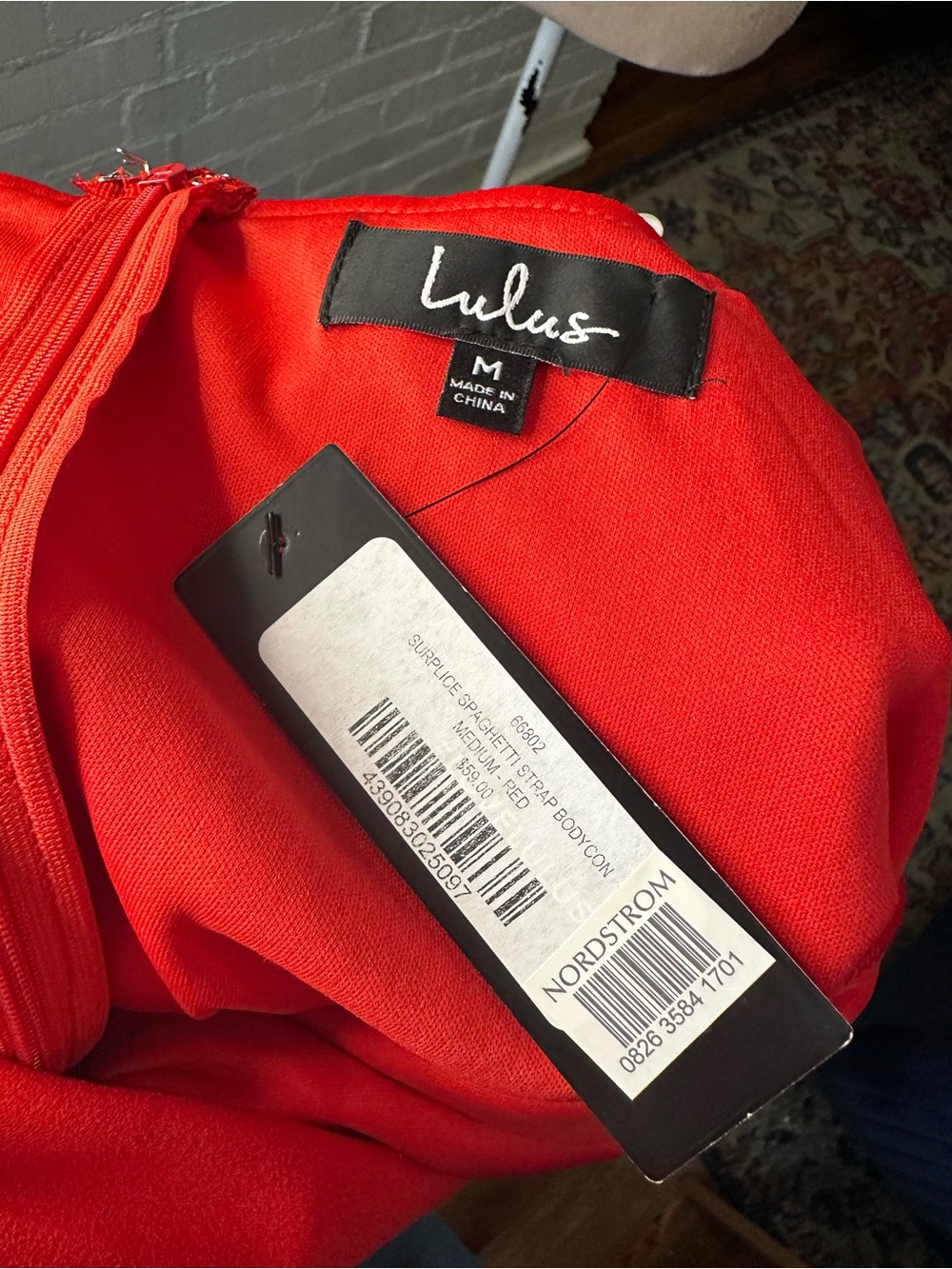 NWT Lulu's Red Faux Wrap Cocktail Dress - Picture 16 of 16